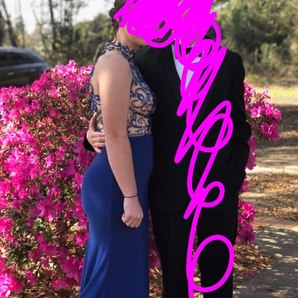 GORGEOUS Blue Prom Dress - Picture 1 of 3